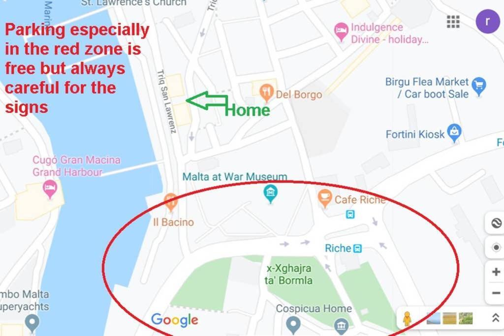 Vittoriosa' Seafront 2 Bed Highly Furnished Apartment Luaran gambar